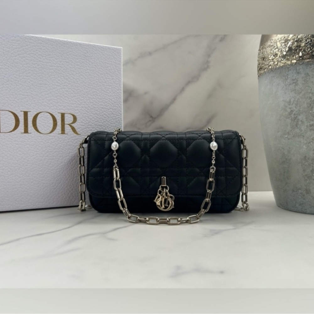 DIOR Cannage Lambskin My Talk Phone Crossbody Pouch ✨ - Picture 11 of 16